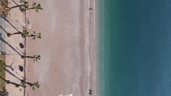 Vertical Video Beach at the Seaside Resort Town