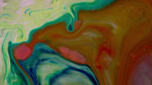 Colorful Chaos Ink Spread In Liquid Paint Turbulence Movement 44 alt