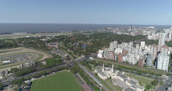 Aerial view of Palermo in Buenos Aires - Argentina.