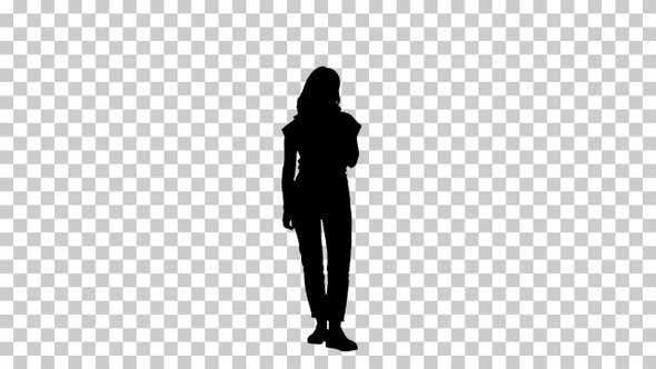 Silhouette woman, Alpha Channel