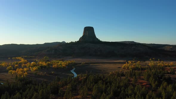 Devils Tower Butte at Sunset