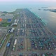 Aerial View Of Tanjung Pelepas Port. South East Asia Johor Bahru Malaysia - VideoHive Item for Sale
