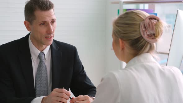 Job Seeker in Job Interview Meeting with Manager