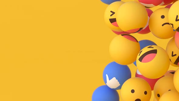 'Facebook' Emoji Balls - Floating #4 (Right)