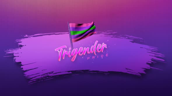 Trigender Gender Sign Background Animation 4k