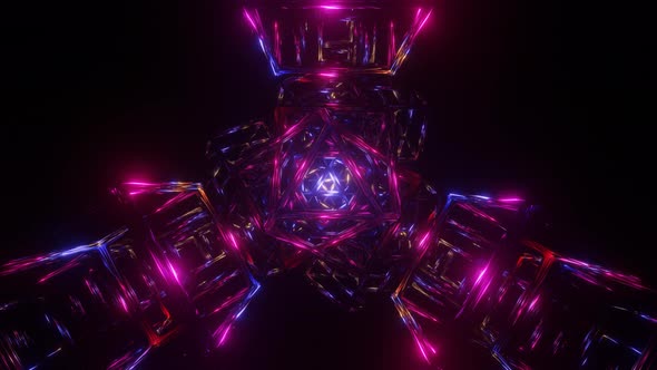 Abstract Colorful Trippy Pattern Animation Visual 3D Seamless Mandala Spiritual with Sacred Geometry alt