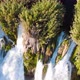 Top View of a High Waterfall Falling Into the Mediterranean Sea. Clean Ecology  - VideoHive Item for Sale
