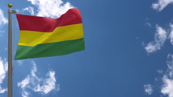 Bolivia Flag On Flagpole