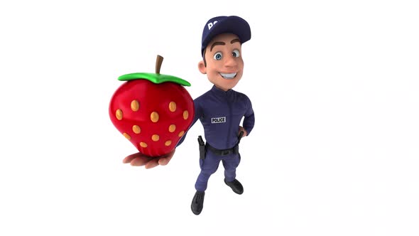 Fun 3D cartoon Police Officer