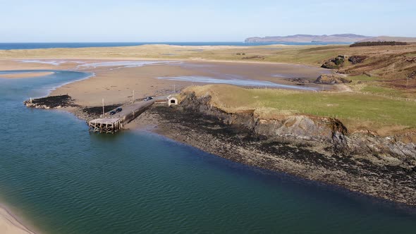 Aerial View of Ballyness Pier in County Donegal  Ireland