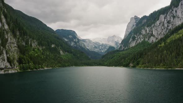 Picturesque Mountain Lake in the Alps