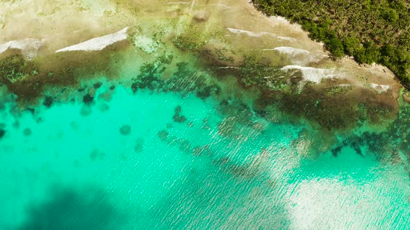 Transparent Blue Sea Water in the Lagoon