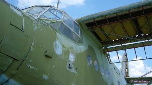 Close Up of Old Military Transport Aircraft