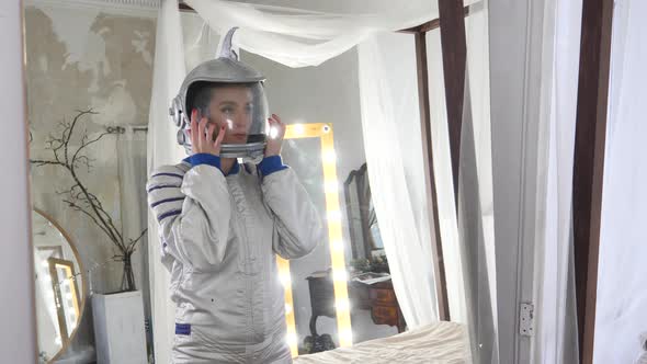 Girl in Astronaut Costume