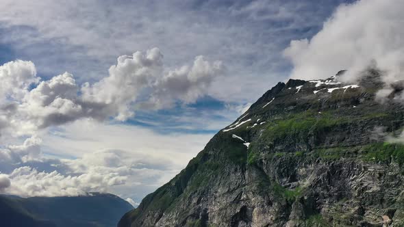 Mountain Cloud Top View Landscape