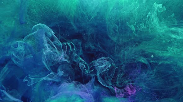 Colored Vapor Motion Blue Green Pink Steam Mix
