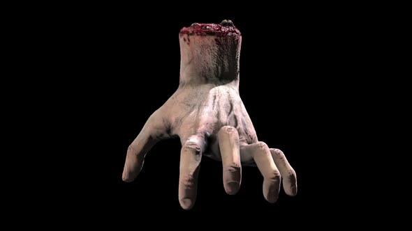 Disembodied animated hand with alpha channel