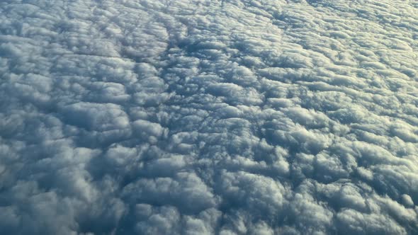 Aerial view of an overcast sky with clouds in the afternoon