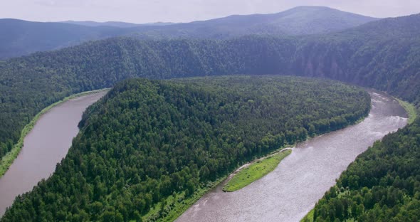 Bending the River Flying a Drone