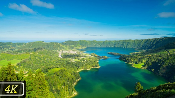Famous Sete Cidades Lakes from Azores Islands