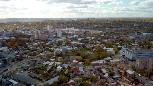 Aerial Central Kharkiv Railway station, Ukraine