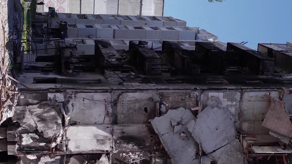 Vertical Video of the Destruction in Borodianka Ukraine During the War