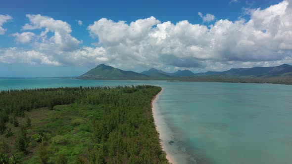 Aerial View of Ile Aux Benitiers Mauritius