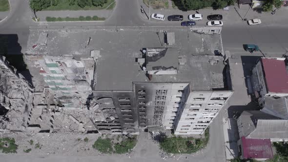 War in Ukraine  Destroyed Building in Borodyanka