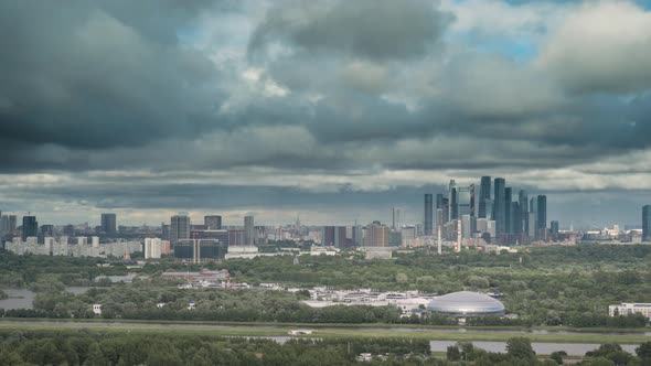 cloudy day in Moscow, Krylatskoye district