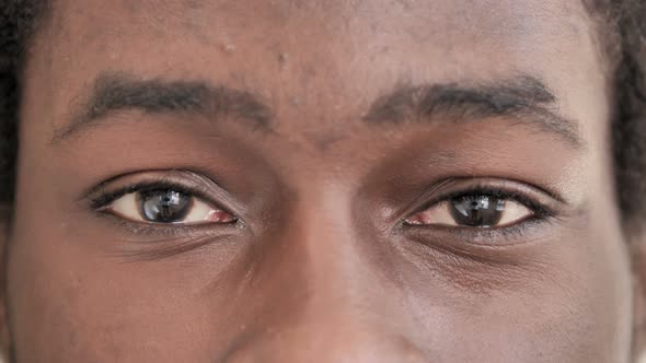 Close Up of Eyes, African Man