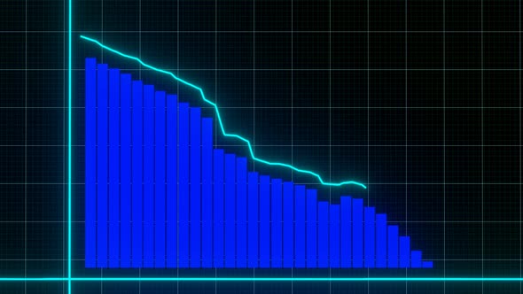 Stock market animated graphic.  Stock price chart.