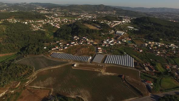 Aerial View of Rural Agricultural Area