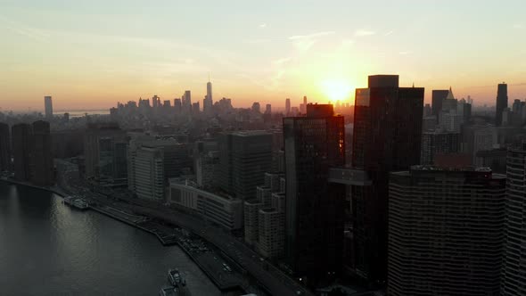 Aerial View of Buildings on Waterfront