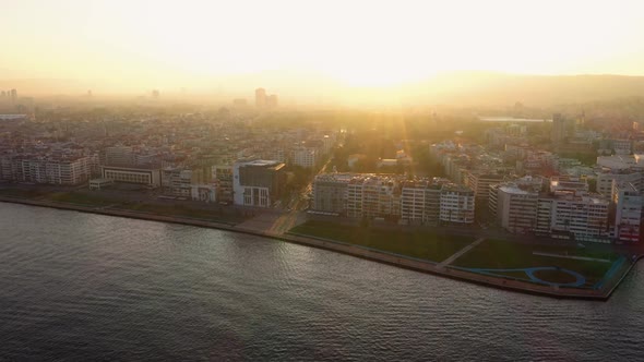 Seafront City Aerial View