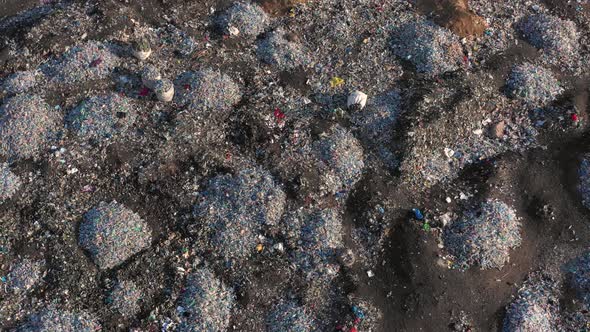 Piles of plastic garbage in a landfill in Lusaka, Zambia. 4K