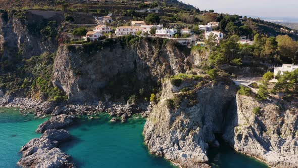 Pietragrande Cliff Near Montauro City Calabria South Italy