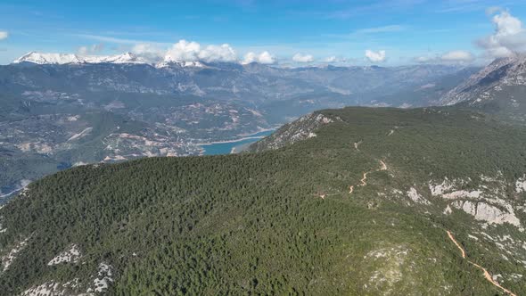 Mountain ranges in Turkey Aerial view 4 K