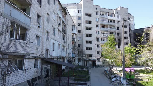 War in Ukraine  Ruined Residential Building in Borodyanka