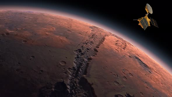 Mars Reconnaissance Orbiter Orbiting Mars alt