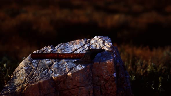 War Ax for Viking on the Rock at Sunset alt