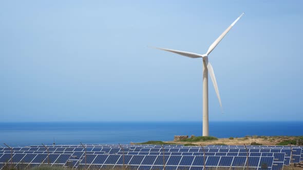 Wind Generator Turbine in Sky