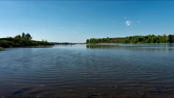 Sunny day on the River Vistula.