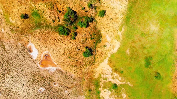 Aerial View Heart Symbol On Ground