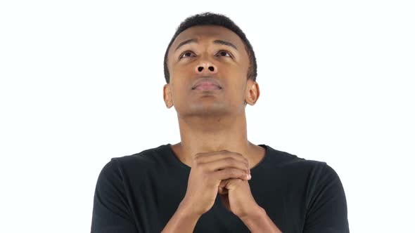 Praying Gesture by Black Man