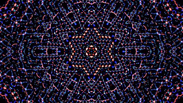 Abstract Kaleidoscope pattern with full colors. Magic mandala. 4k