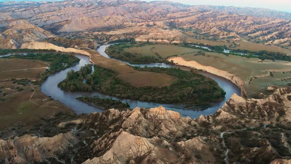 Aerial View Mijniskure And Alazani River