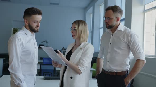 Close Up View of Colleagues in an Office