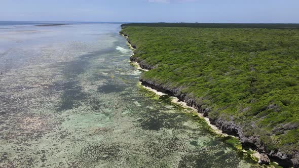 Ocean Landscape Near the Coast of Zanzibar Tanzania