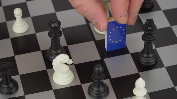 Chessboard with Flags of Countries