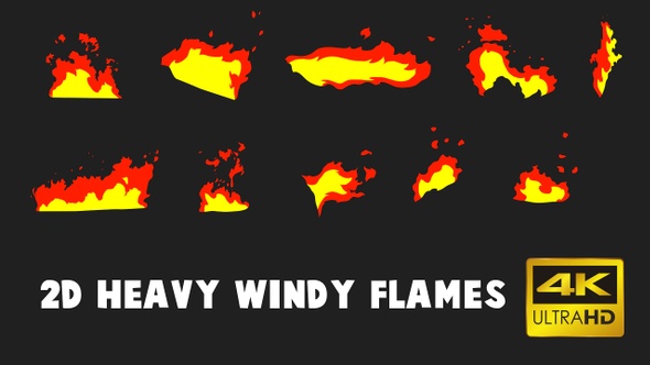 2D Heavy Windy Flames alt